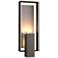Shadow Box Large Outdoor Sconce - Smoke - Steel Accents - Clear Glass