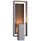 Shadow Box Large Outdoor Sconce - Steel - Bronze Accents - Clear Glass