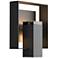 Shadow Box Outdoor Sconce - Black Finish - Black Accents - Clear Glass
