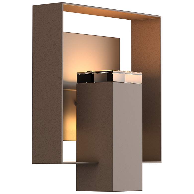 Image 1 Shadow Box Outdoor Sconce - Bronze Finish - Smoke Accents - Clear Glass