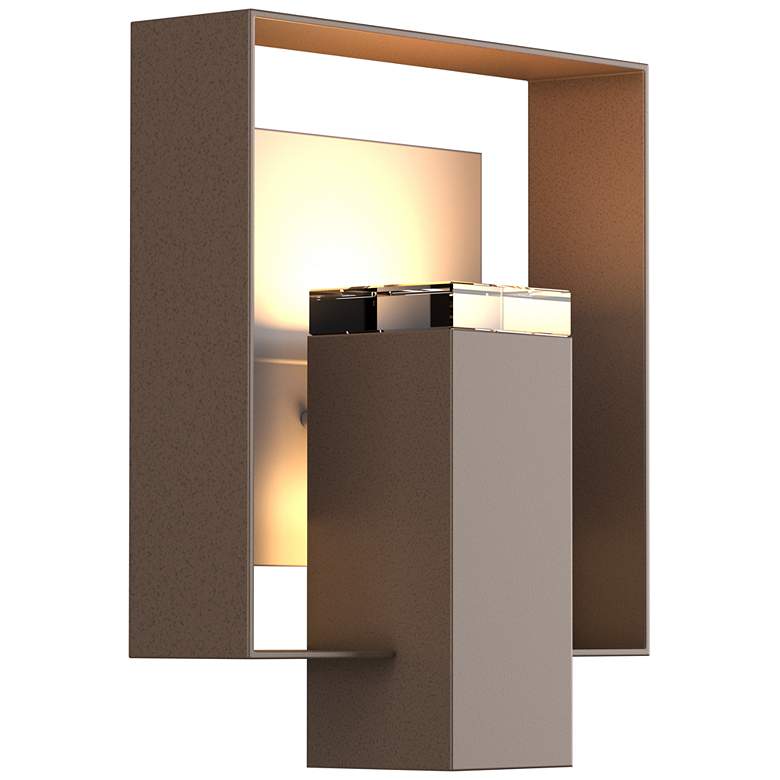 Image 1 Shadow Box Outdoor Sconce - Bronze Finish - Steel Accents - Clear Glass