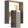 Shadow Box Outdoor Sconce - Smoke Finish - Steel Accents - Clear Glass