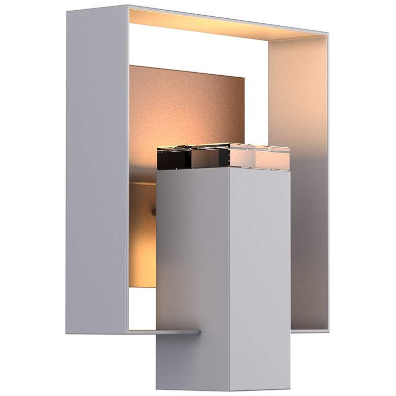 Image 1 Shadow Box Outdoor Sconce - Steel Finish - Bronze Accents - Clear Glass