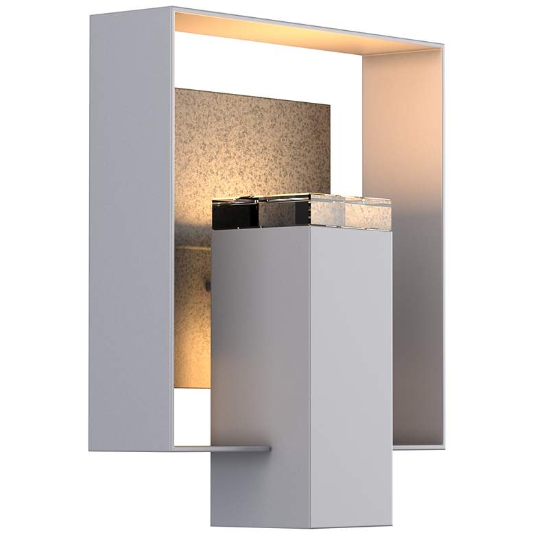 Image 1 Shadow Box Outdoor Sconce - Steel Finish - Iron Accents - Clear Glass