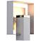 Shadow Box Outdoor Sconce - Steel Finish - Steel Accents - Clear Glass