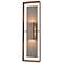 Shadow Box Tall Outdoor Sconce - Bronze - Smoke Accents - Clear Glass