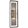 Shadow Box Tall Outdoor Sconce - Smoke Finish - Iron Accents - Clear Glass