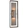 Shadow Box Tall Outdoor Sconce - Smoke Finish - Smoke Accents - Clear Glass
