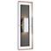 Shadow Box Tall Outdoor Sconce - Steel Finish - Black Accents - Clear Glass