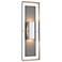 Shadow Box Tall Outdoor Sconce - Steel Finish - Iron Accents - Clear Glass