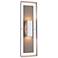 Shadow Box Tall Outdoor Sconce - Steel Finish - Smoke Accents - Clear Glass