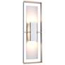 Shadow Box Tall Outdoor Sconce - Steel Finish - Steel Accents - Clear Glass
