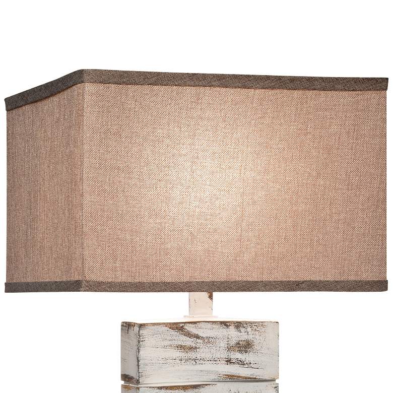 Image 2 Shadow Creek 29 inch Stone Rock White LED Table Lamp more views
