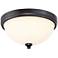 Shadow Glen 15" Wide Round Castle Bronze Ceiling Light