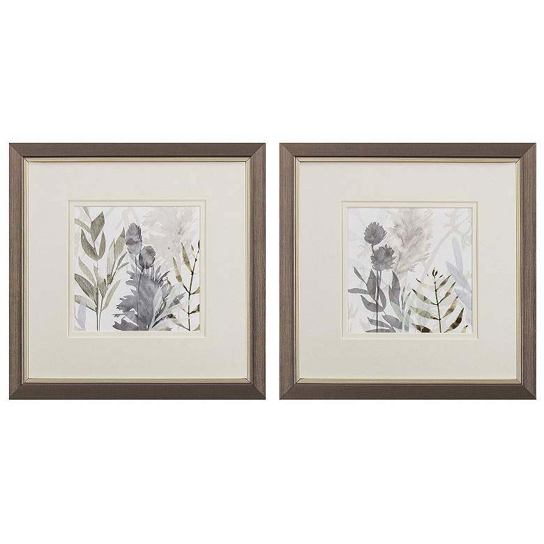 Image 1 Shadow Woods 11"W x 11"H Framed Art Set of 2