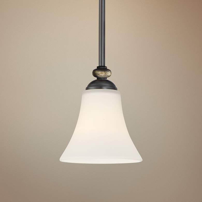 Image 1 Shadowglen 6 1/4" Wide Lathan Bronze Mini-Pendant Light