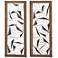 Shadows 39" High 2-Piece Wood and Metal Wall Art Set