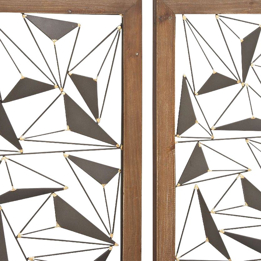 Image 2 Shadows 39" High 2-Piece Wood and Metal Wall Art Set more views