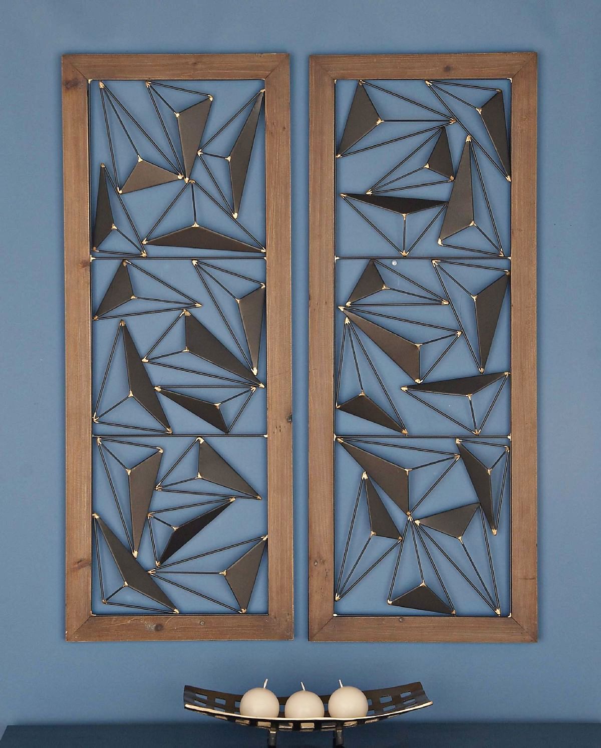 Image 3 Shadows 39" High 2-Piece Wood and Metal Wall Art Set more views