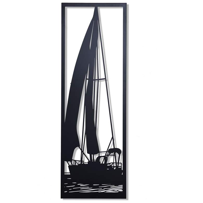 Image 1 Shadows Of A Sailboat I In Water Metal Wall DÃ&#169;cor