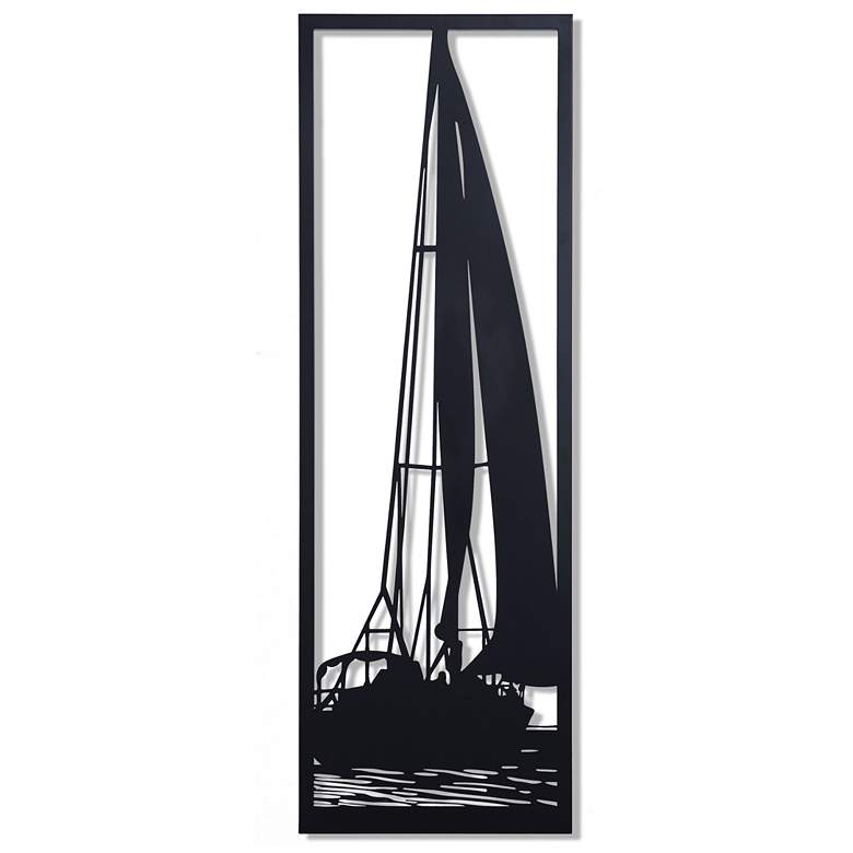 Image 1 Shadows Of A Sailboat I In Water Metal Wall DÃ&#169;cor