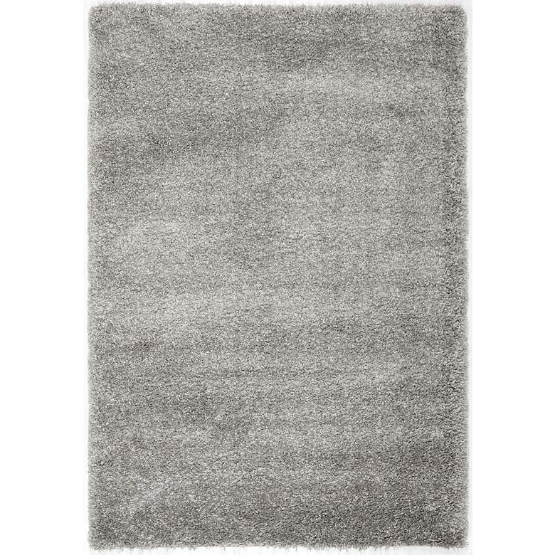 Image 1 Shag Collection SG151-7575C 5&#39;3 inchx7&#39;6 inch Silver Shag Rug