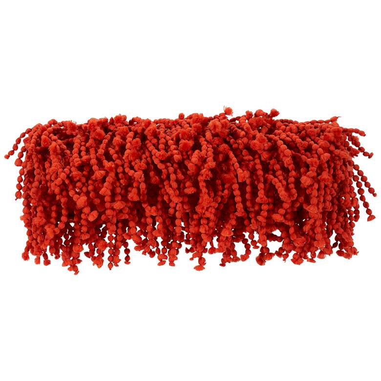 Image 2 Shag Orange Skinny Fugga 20" x 5" Lumbar Throw Pillow