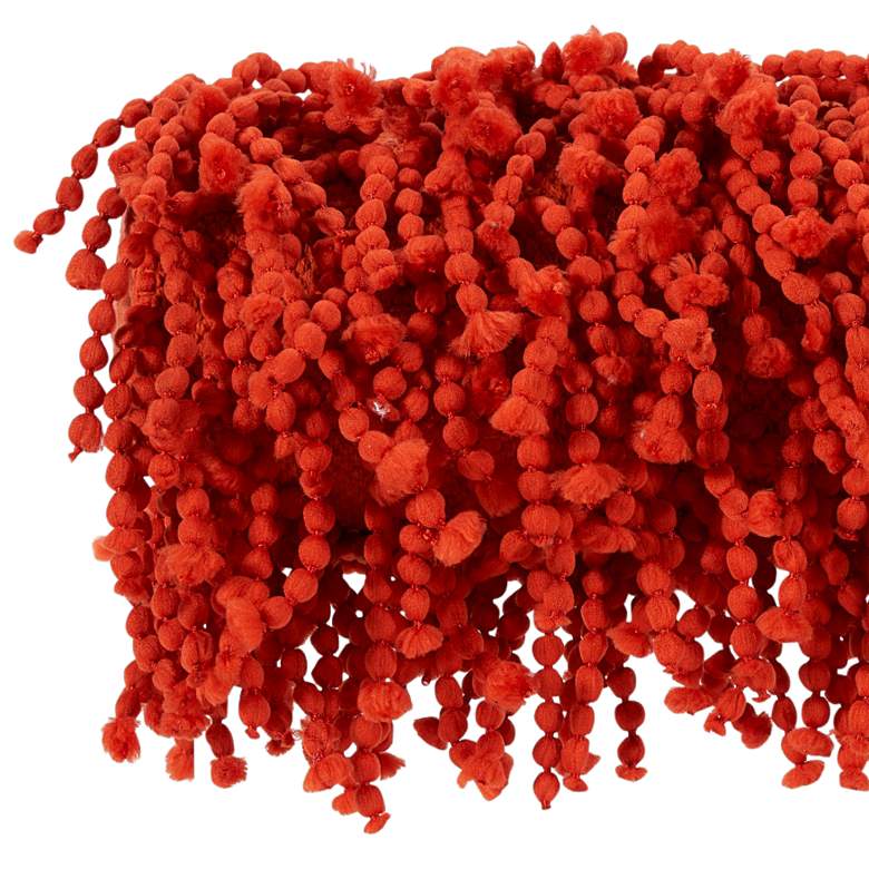 Image 3 Shag Orange Skinny Fugga 20" x 5" Lumbar Throw Pillow more views