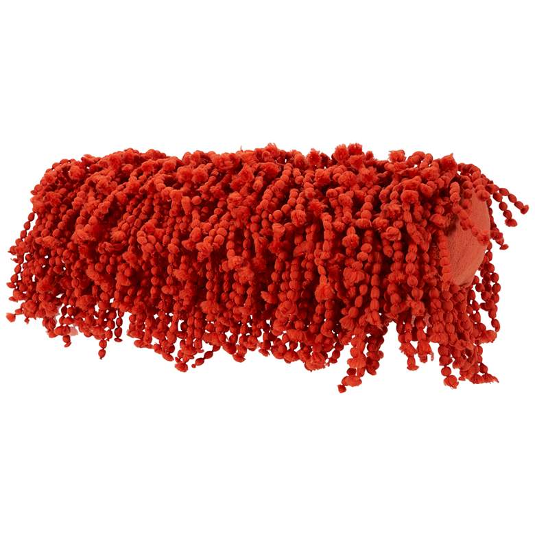 Image 4 Shag Orange Skinny Fugga 20" x 5" Lumbar Throw Pillow more views