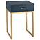 Shagreen Accent Table Navy