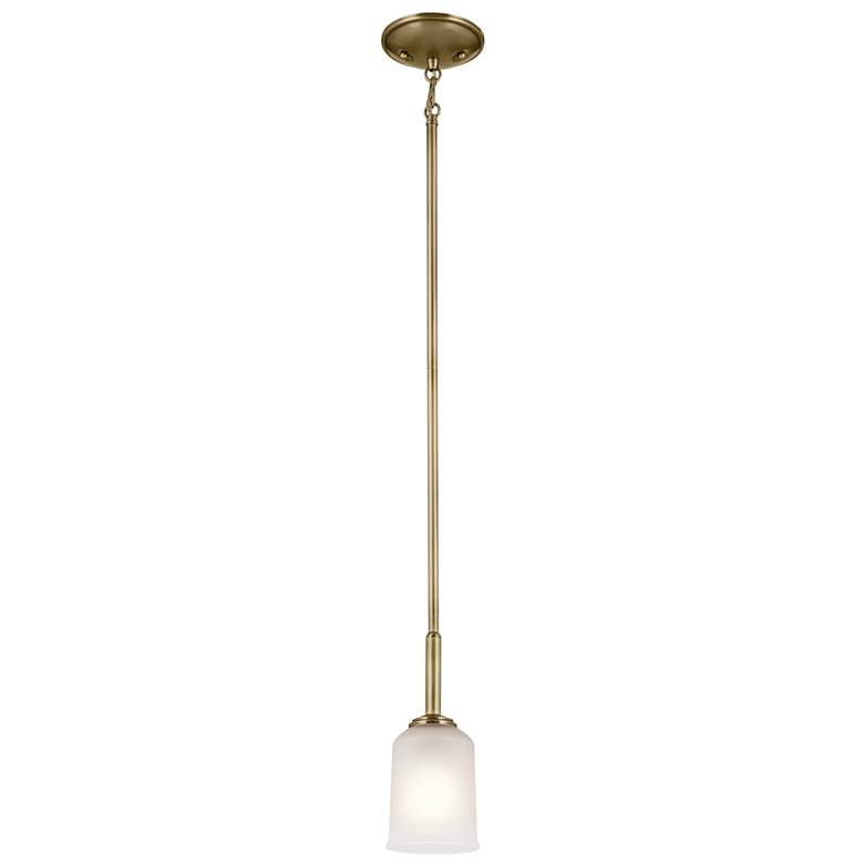 Image 1 Shailene 11" 1-Light Mini Pendant in Natural Brass
