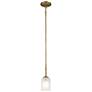 Shailene 11" 1-Light Mini Pendant in Natural Brass