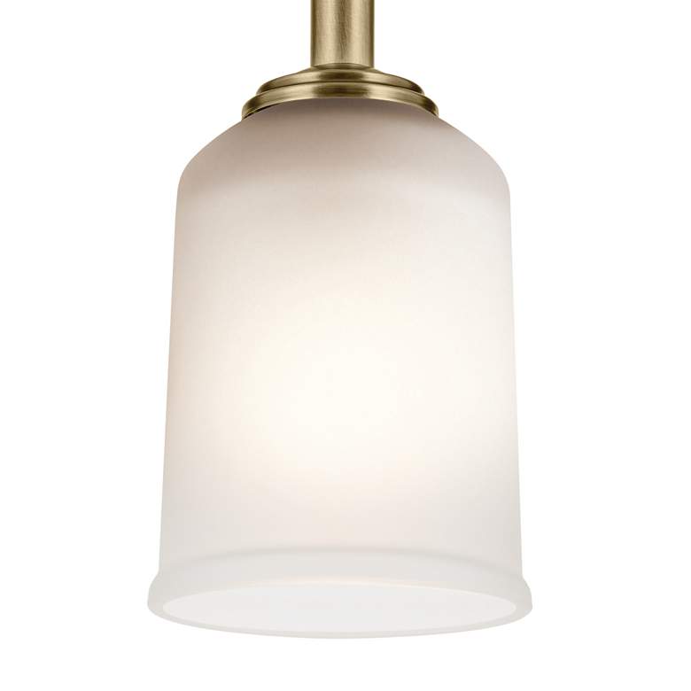 Image 3 Shailene 11" 1-Light Mini Pendant in Natural Brass more views