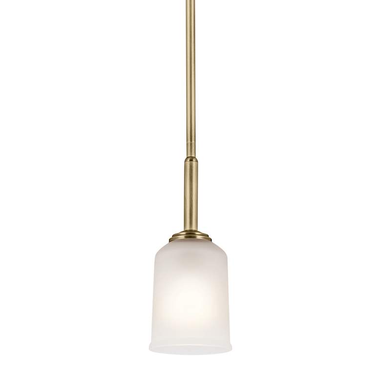 Image 4 Shailene 11" 1-Light Mini Pendant in Natural Brass more views