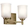 Shailene 12.5" 2-Light Vanity Light in Natural Brass