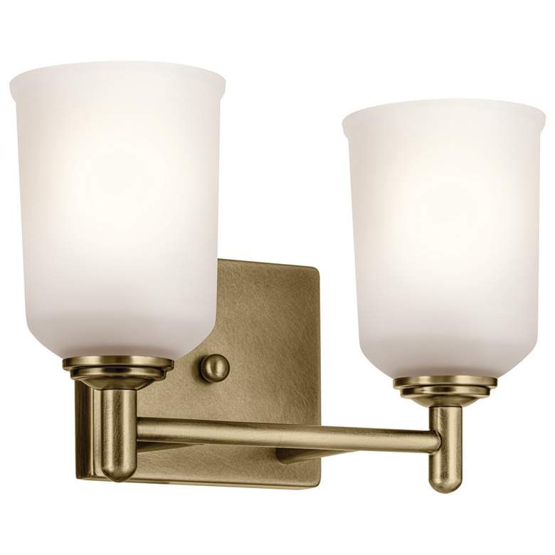 Image 2 Shailene 12.5" 2-Light Vanity Light in Natural Brass