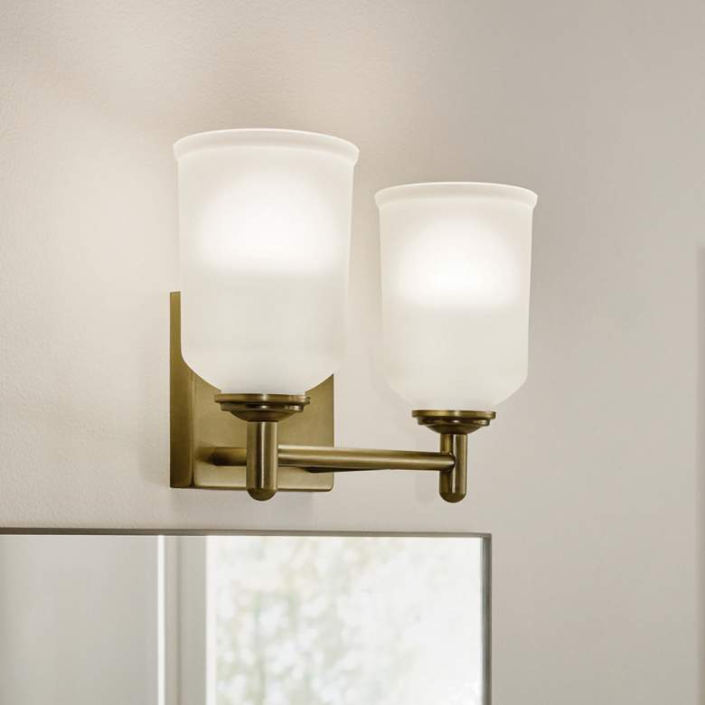 Image 1 Shailene 12.5" 2-Light Vanity Light in Natural Brass