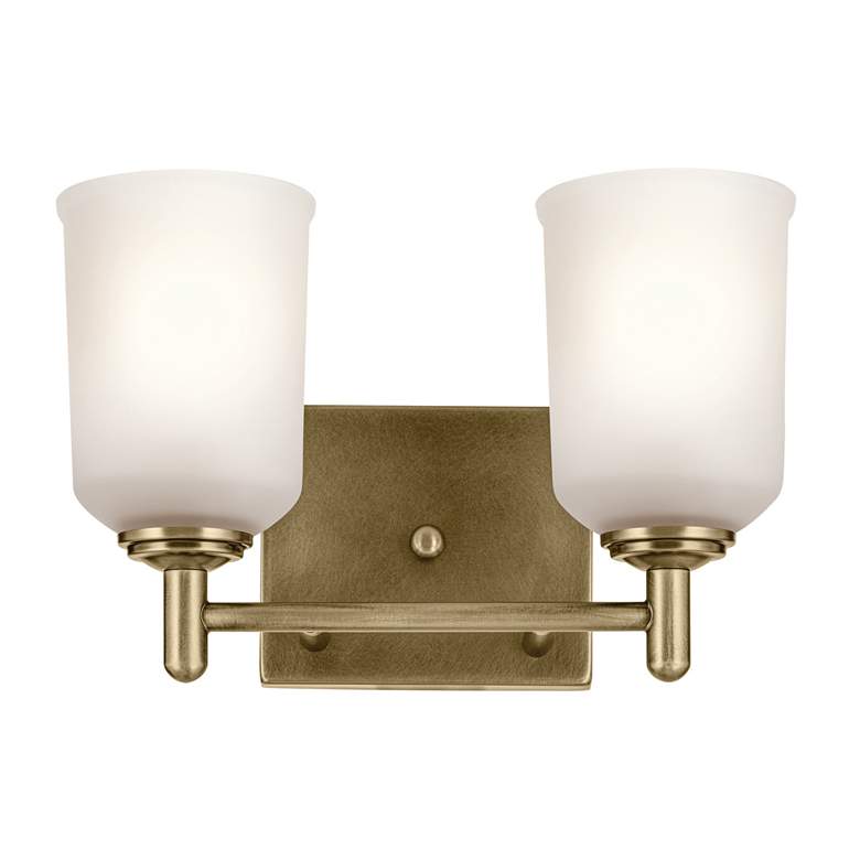 Image 4 Shailene 12.5" 2-Light Vanity Light in Natural Brass more views