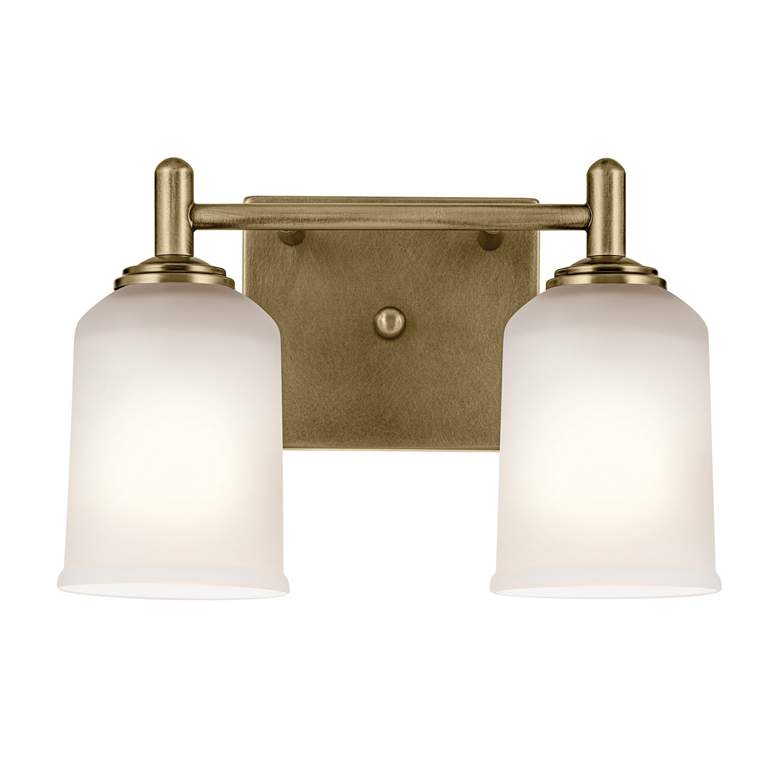 Image 5 Shailene 12.5" 2-Light Vanity Light in Natural Brass more views