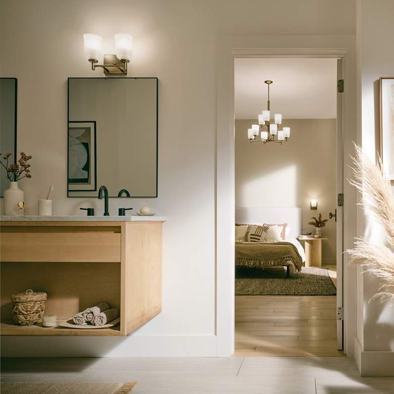 Image 7 Shailene 12.5" 2-Light Vanity Light in Natural Brass more views