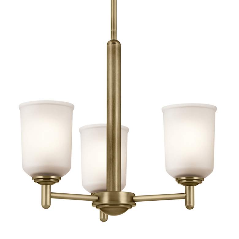 Image 4 Shailene 15.25" 3-Light Mini Chandelier in Natural Brass more views