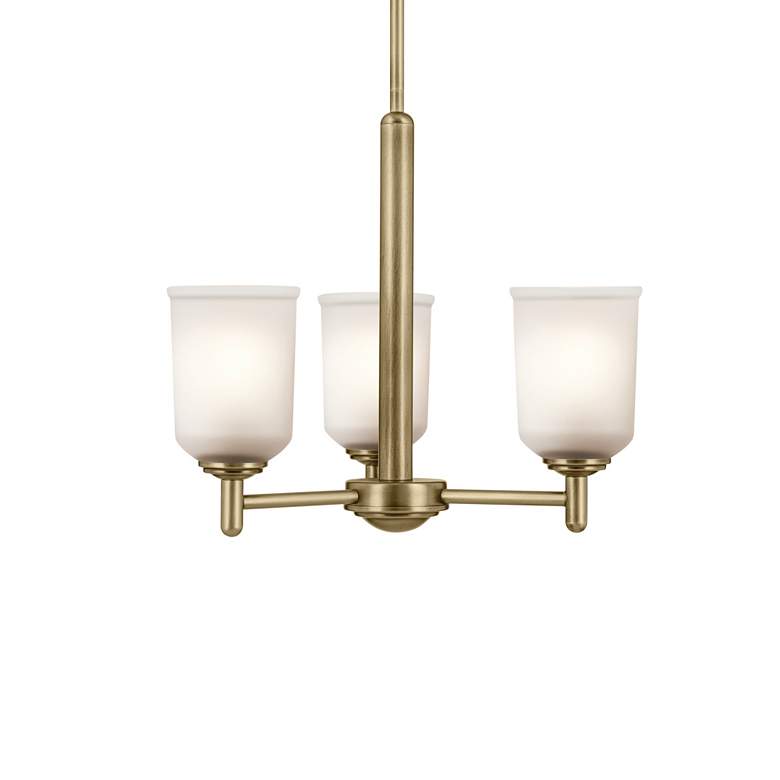 Image 6 Shailene 15.25" 3-Light Mini Chandelier in Natural Brass more views