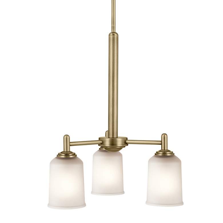 Image 7 Shailene 15.25" 3-Light Mini Chandelier in Natural Brass more views