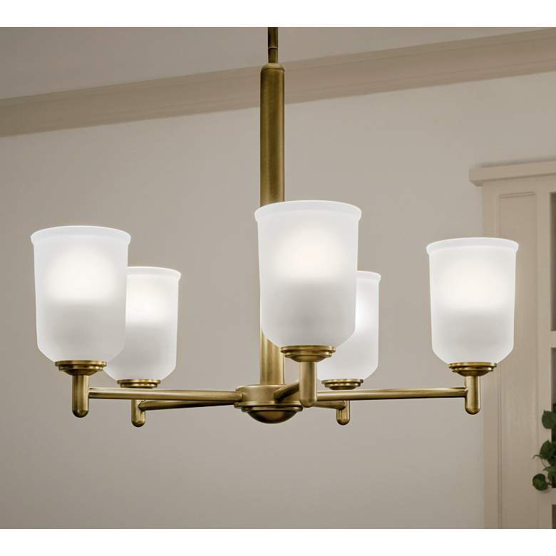 Image 1 Shailene 18.5" 5-Light Chandelier in Natural Brass