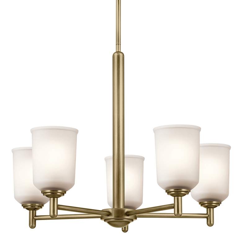 Image 3 Shailene 18.5" 5-Light Chandelier in Natural Brass more views
