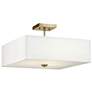 Thumbnail2 of Shailene 18" 3-Light Medium Square Semi Flush in Natural Brass