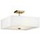 Shailene 18" 3-Light Medium Square Semi Flush in Natural Brass