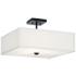 Shailene 18in 3 Light Square Semi Flush with Satin Etched White Diffuser
