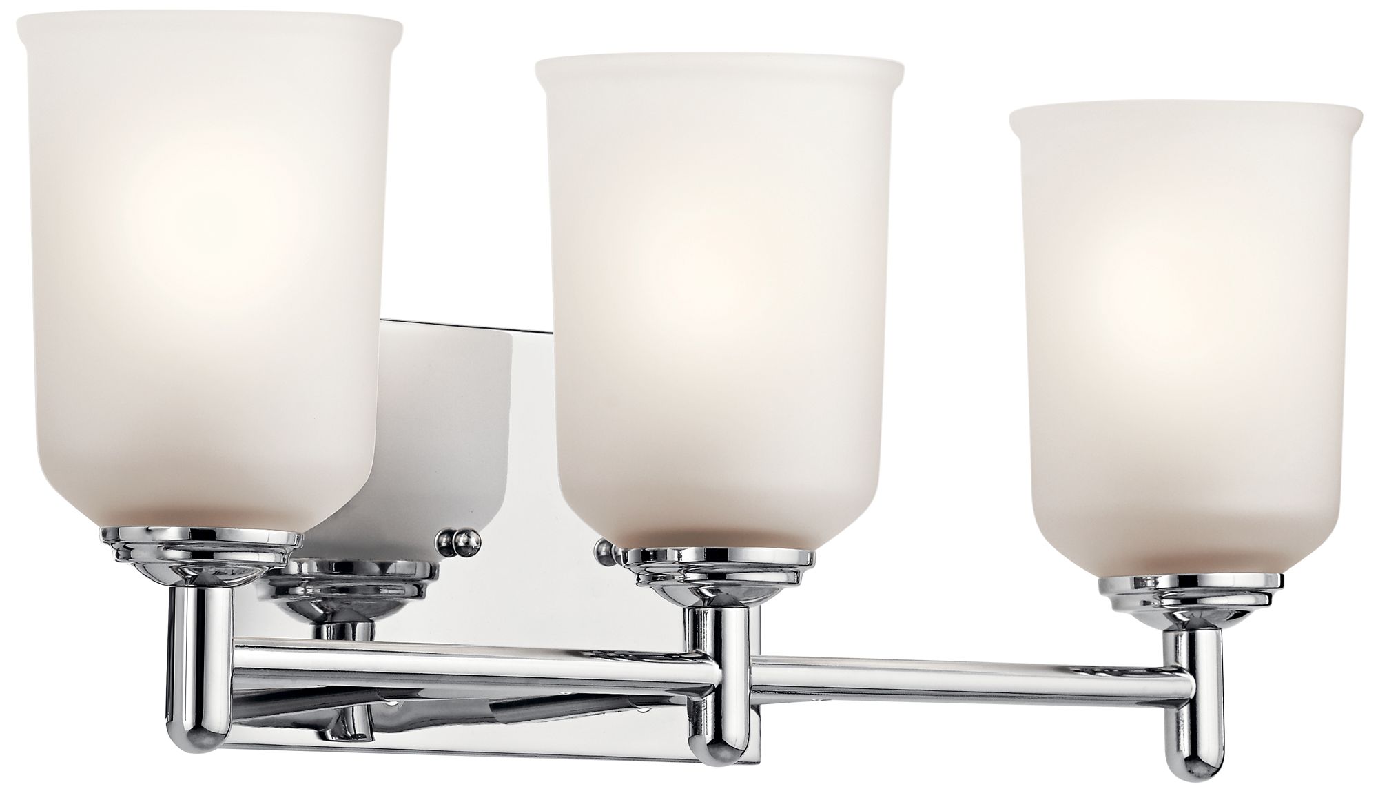 Shailene 21" 3 Light Vanity Light with Satin Etched Glass in Chrome