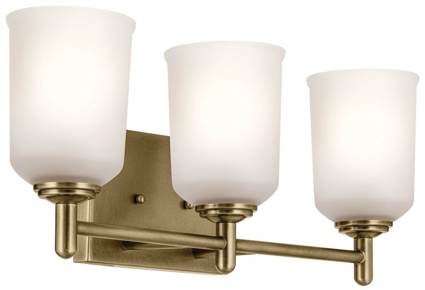 Image 2 Shailene 21" 3-Light Vanity Light in Natural Brass